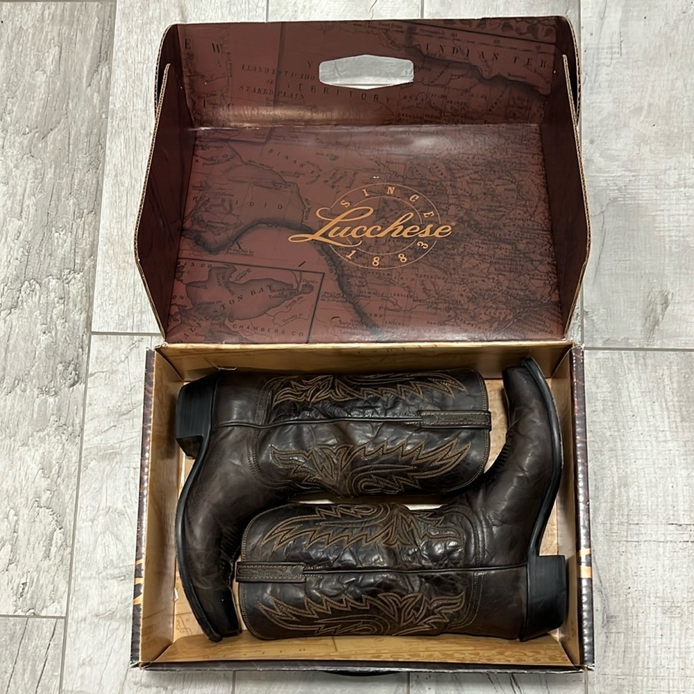Lucchese Brown Western Boots